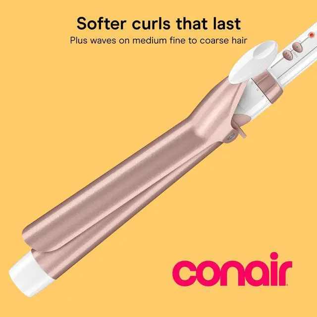 Alt view image 2 of 7 - Double Ceramic 1 ¼-Inch Extra Long Barrel Curling Iron