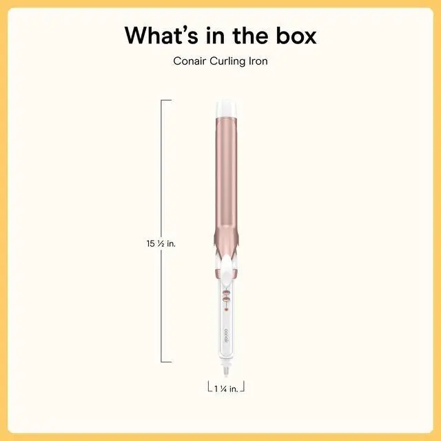 Alt view image 7 of 7 - Double Ceramic 1 ¼-Inch Extra Long Barrel Curling Iron
