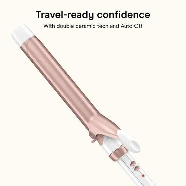 Alt view image 6 of 7 - Double Ceramic 1 ¼-Inch Extra Long Barrel Curling Iron