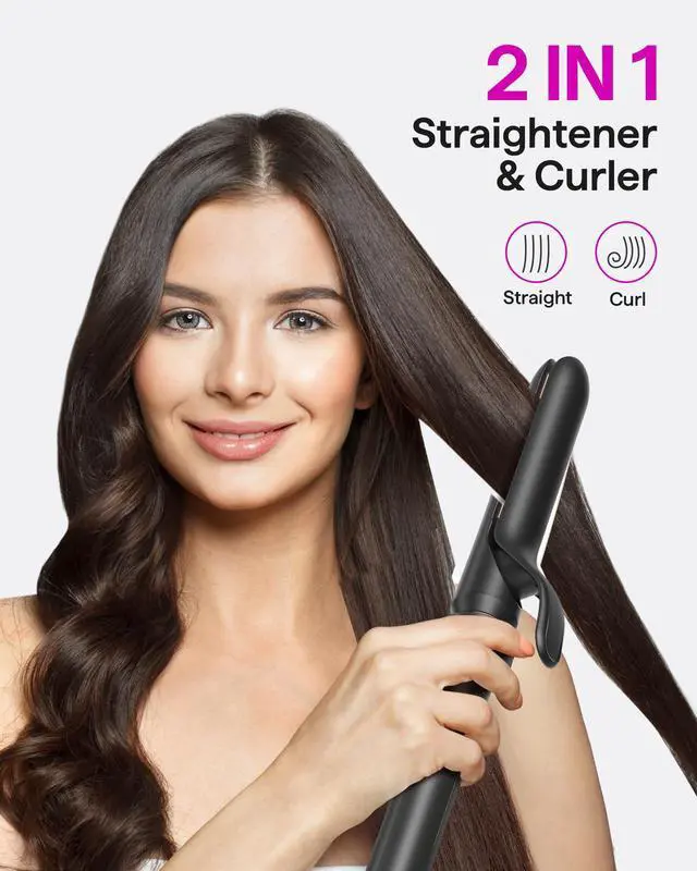 Alt view image 4 of 7 - 5 in 1 Curling Iron Set with Thermal Brush and 4 Interchangeable Ceramic Curling Wands (0.5'-1.25'), Instant Heat Up Hair Curling Iron, Rose Gold