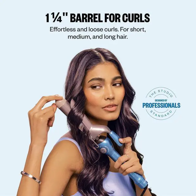 Alt view image 2 of 7 - Nano Titanium Spring Curling Iron, 1.25" Professional Spring Hair Curler for Long Lasting Curls & All Hair Types