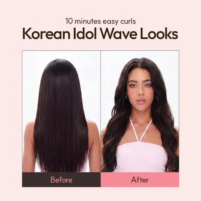 Alt view image 2 of 7 - Professional GlamWave Ceramic Curling Iron, Long-Lasting Natural Curls, Instant Heat, Hair Curler, Curling Wand, Available in USA (1.6 inch, White)