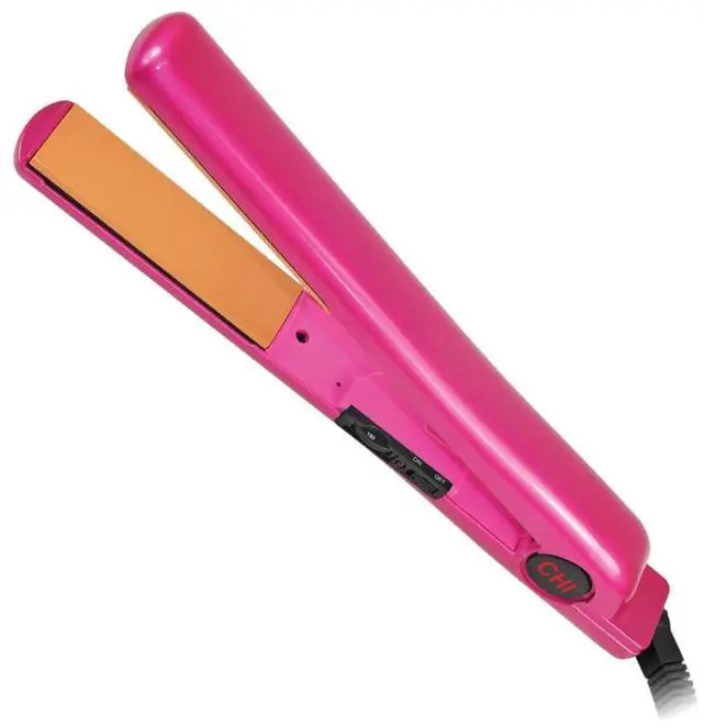 Main image of Tourmaline Ceramic Flat Iron Hair Straightener 1", Professional Hair Styling Tool for Silky Smooth Hair, Frizz Control & Curling, Pure Pink 1" Plates