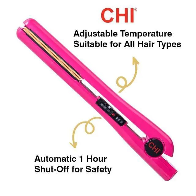 Alt view image 3 of 7 - Tourmaline Ceramic Flat Iron Hair Straightener 1", Professional Hair Styling Tool for Silky Smooth Hair, Frizz Control & Curling, Pure Pink 1" Plates