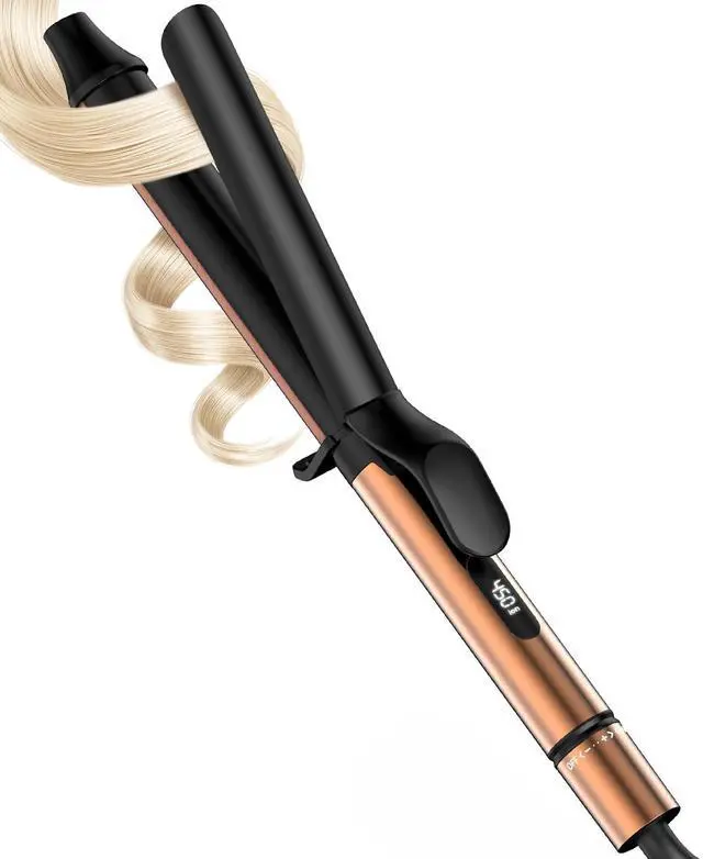 Main image of 1 Inch Curling Iron for Long Hair - Dual Voltage Curling Iron - 6.7" Extra Long Barrel Curling Wand - Ceramic Tourmaline Curling Irons - Professional Hair Curler - 8 Heat Settings to 450°F