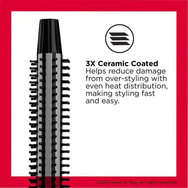 Alt view image 2 of 6 - Perfect Heat Triple Ceramic Curling Brush Iron | for Silky Smooth Wave Curls (3/4 in)