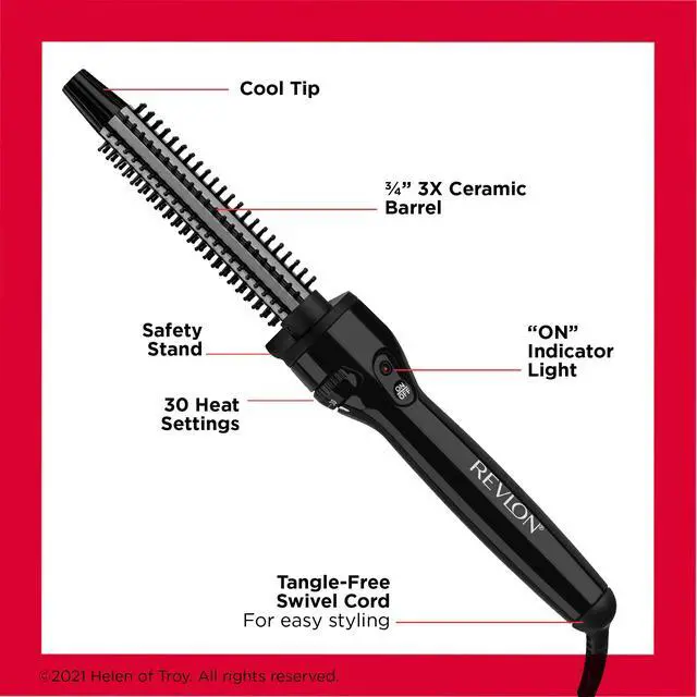 Alt view image 4 of 6 - Perfect Heat Triple Ceramic Curling Brush Iron | for Silky Smooth Wave Curls (3/4 in)