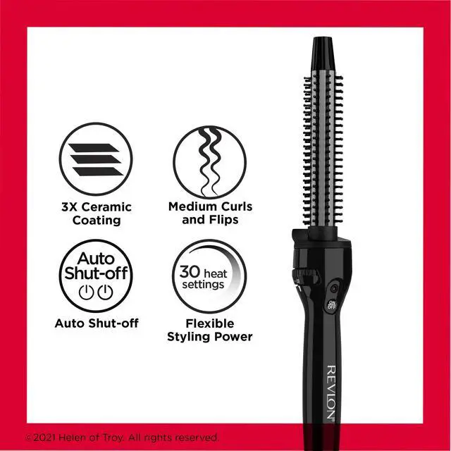 Alt view image 5 of 6 - Perfect Heat Triple Ceramic Curling Brush Iron | for Silky Smooth Wave Curls (3/4 in)