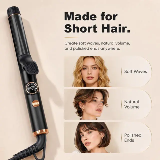 Alt view image 4 of 7 - 1 Inch Mini Travel Curling Iron for Short Hair
