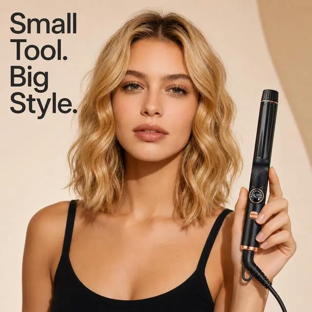 Alt view image 5 of 7 - 1 Inch Mini Travel Curling Iron for Short Hair