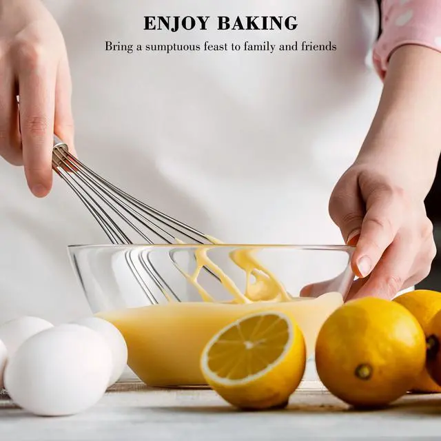 Alt view image 7 of 7 - Stainless Steel Whisk Set 8" 10" 12" Kitchen Whisk Balloon Whisk Kitchen Wisk Wire Whisks for Cooking, Whisking, Blending, Beating, Stirring-3 Pack