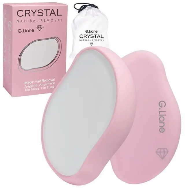Main image of Crystal Hair Eraser,Physical Glass Hair Removal,Reusable Nano Hair Remover Stone,Epilator for Women and Men,Soft Silky Skin (Pink)