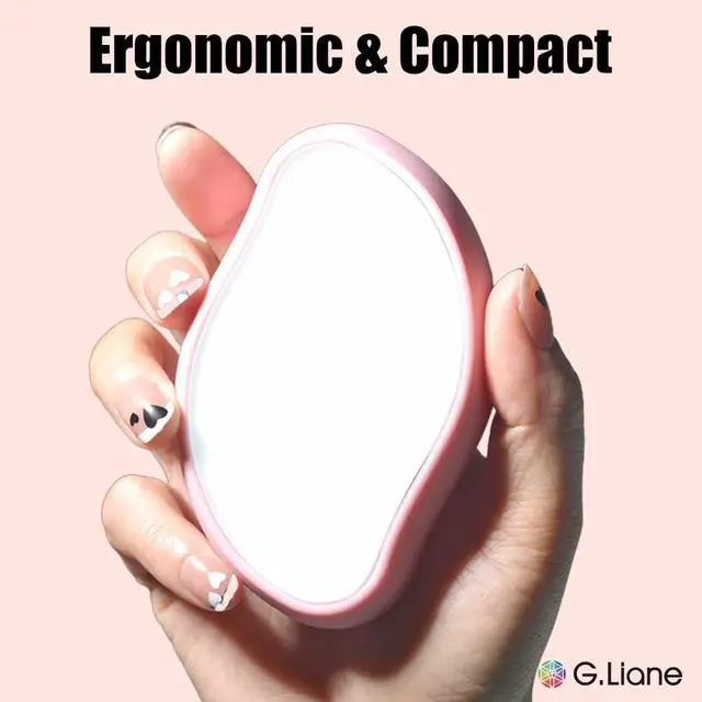 Alt view image 5 of 7 - Crystal Hair Eraser,Physical Glass Hair Removal,Reusable Nano Hair Remover Stone,Epilator for Women and Men,Soft Silky Skin (Pink)