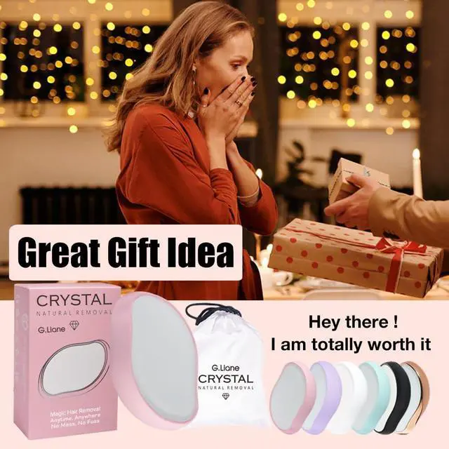 Alt view image 7 of 7 - Crystal Hair Eraser,Physical Glass Hair Removal,Reusable Nano Hair Remover Stone,Epilator for Women and Men,Soft Silky Skin (Pink)