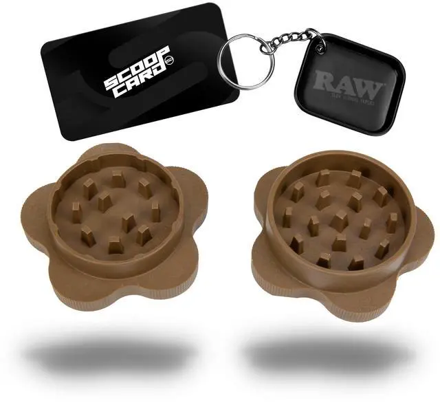 Main image of Gripper Grinder - Spice Mill - Medium Grind V2 + RAW Tiny Matte Black Murder'd Tray KeyChain - Unique Collectible