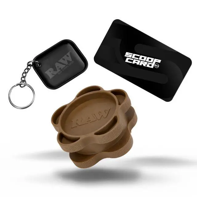 Alt view image 3 of 3 - Gripper Grinder - Spice Mill - Medium Grind V2 + RAW Tiny Matte Black Murder'd Tray KeyChain - Unique Collectible