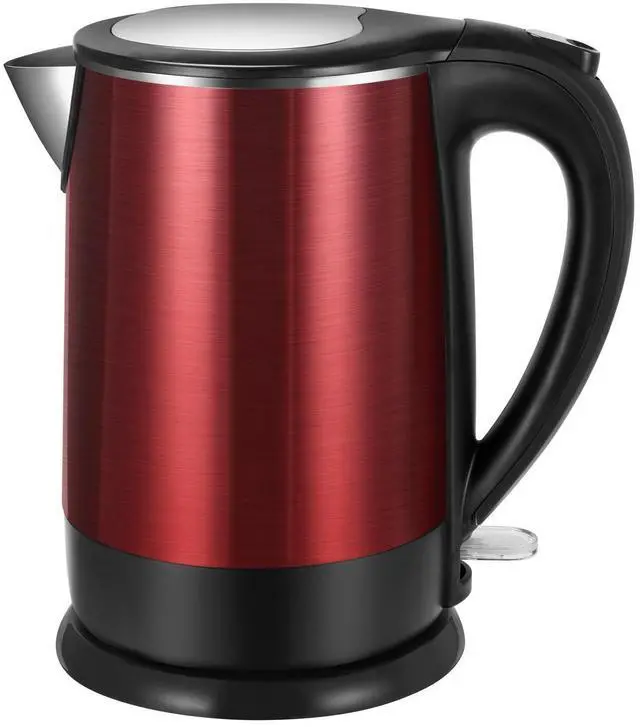 Main image of Electric Kettles Stainless Steel for Boiling Water, Double Wall Hot Water Boiler Heater, Cool Touch Teapot, Auto Shut-Off & Boil-Dry Protection, 120V/1200W, 1.7 Liter, 2 Year Warranty (wine red)