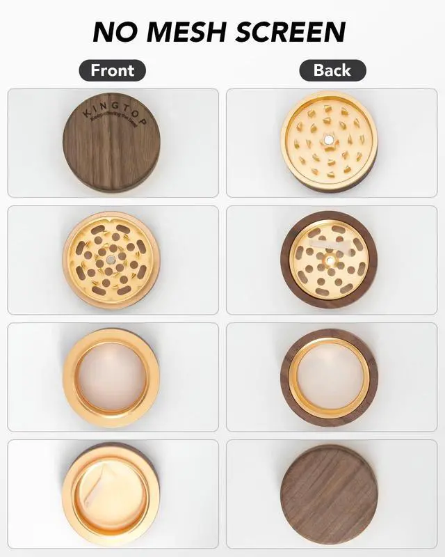 Alt view image 3 of 7 - 2.5" Grinder Manual Spice Grinder, Walnut Wood & Aluminum Mill