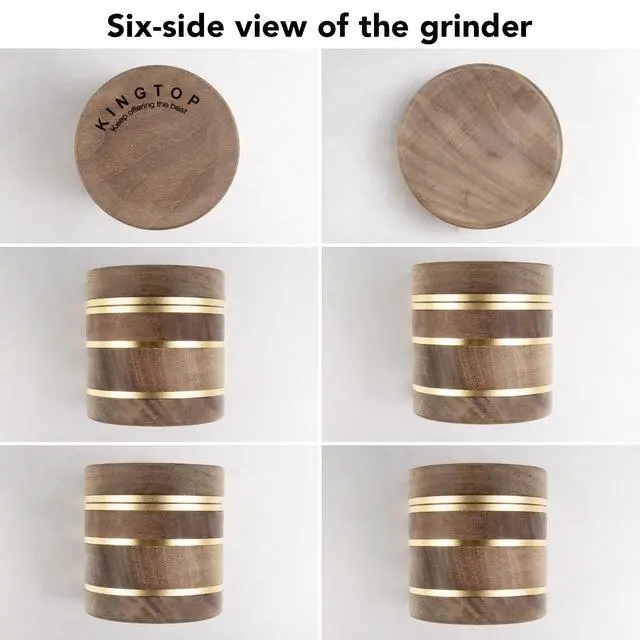 Alt view image 4 of 7 - 2.5" Grinder Manual Spice Grinder, Walnut Wood & Aluminum Mill