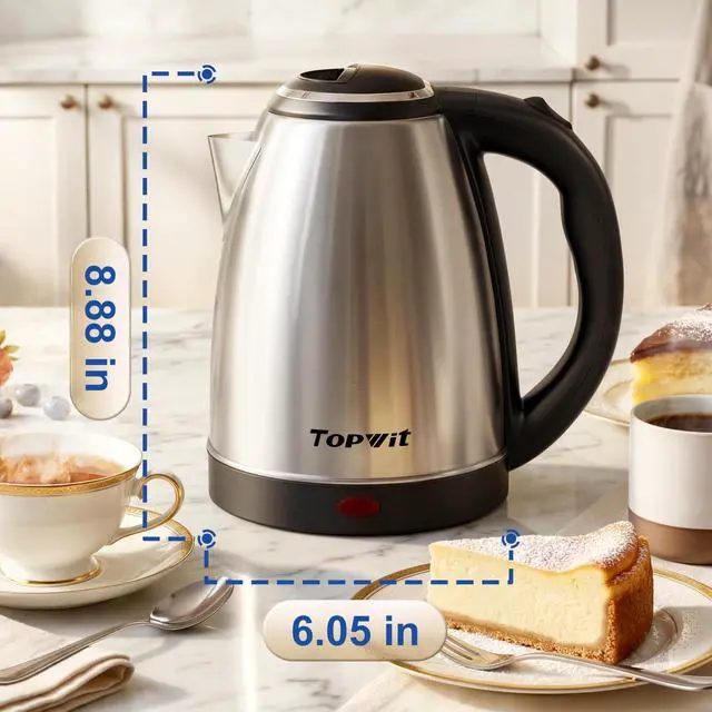 Alt view image 6 of 6 - 2.0L Stainless Steel Electric Kettle, Rapid Boiling Hot Water Kettle