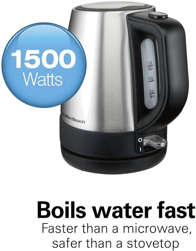 Alt view image 2 of 7 - 1 Liter Electric Tea Kettle, Water Boiler & Heater