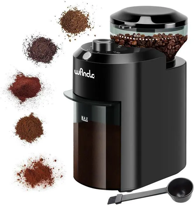 Main image of Electric Burr Coffee Grinder - Adjustable with 28 Precise Grind Settings for 12 Cups - Professional Coffee Bean Grinder (Plastic, Black)