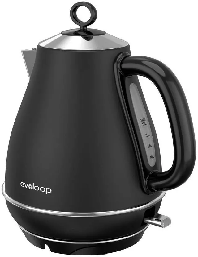 Main image of 1.7L Electric Kettles, BPA Free Tea Kettle, Hot Water Boiler Heater, Stainless Steel Teapot, Auto Shut-Off & Boil-Dry Protection, 120V/1500W (Black)