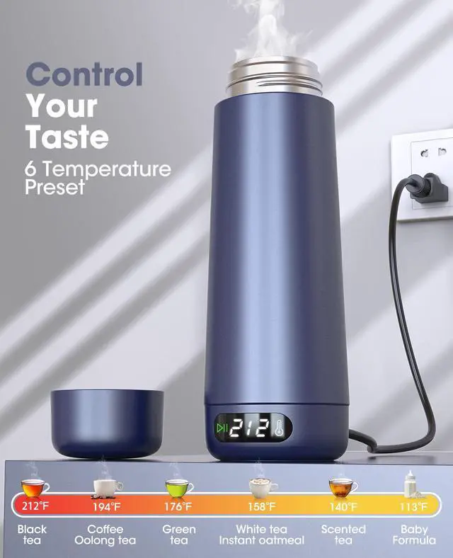 Alt view image 4 of 7 - Portable Electric Kettle for Travel Global Use 110-240V