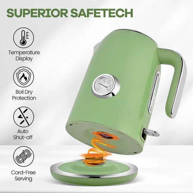 Alt view image 3 of 7 - Electric Kettle,1.7L Stainless Steel Electric tea kettle