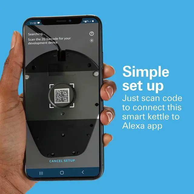 Alt view image 7 of 7 - Smart Electric Tea Kettle & Water Boiler, Works with Alexa, 1.7 Liter, Fast Boiling 1500 Watts, Cordless, Keep Warm, Auto-Shutoff & Boil-Dry Protection, Stainless Steel (41036)