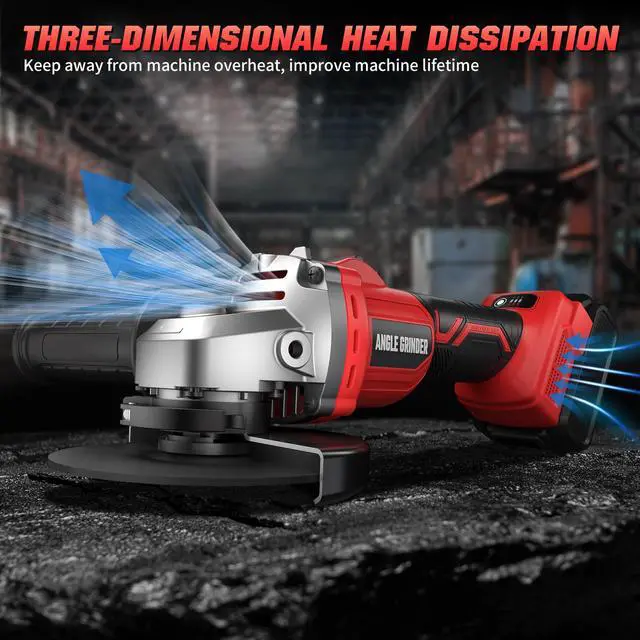 Alt view image 6 of 7 - Angle Grinder 4-1/2 Inch Cordless Fit Milwaukee 18V/M18 Battery(Tool Only)
