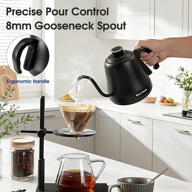 Alt view image 4 of 7 - Gooseneck Electric Kettle Temperature Control: 316L Stainless Steel Inner