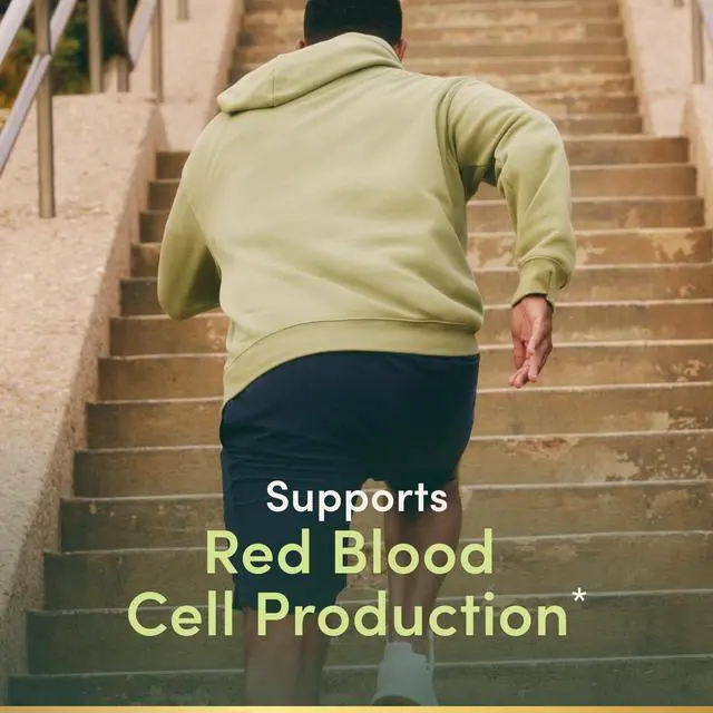 Alt view image 2 of 6 - Iron 65mg, 325 mg Ferrous Sulfate, Cellular Energy Support, Promotes Normal Red Blood Cell Production, 1 Serving Per Day, Gluten Free, 100 Vegetarian Tablets