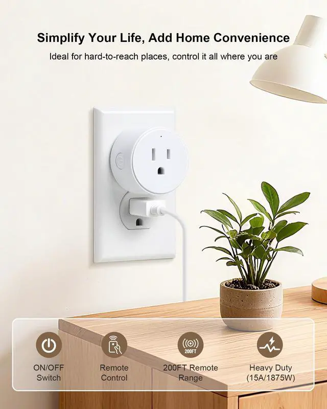 Alt view image 2 of 7 - Remote Control Outlet, 200FT Long Range Wireless Light Switch