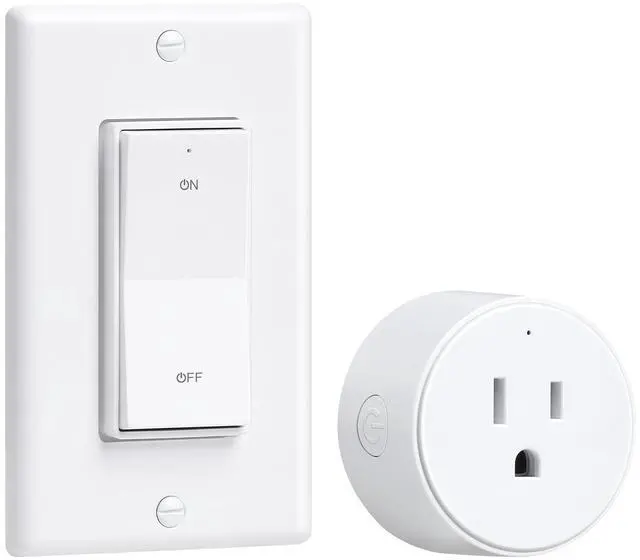 Main image of Remote Control Outlet Plug with Decorator Rocker Wall Switch