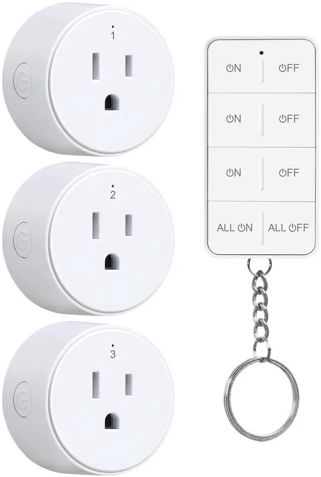 Main image of Remote Control Outlet with All On/Off Switch, 200FT Long Range