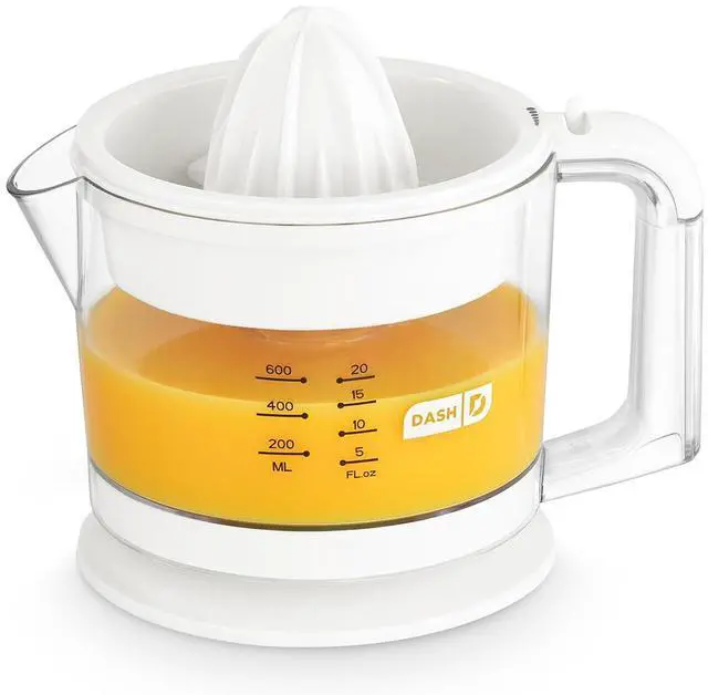 Main image of Dual Electric Citrus Juicer Machine - Orange Juicer and Lemon Squeezer with Auto-Reversing Reamer, Adjustable Pulp Control, Mess-Free Spout, 20 oz Juice Container-Lime Squeezer for Home-White
