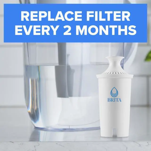 Alt view image 3 of 7 - Standard Water Filter for Pitchers and Dispensers, Reduces Copper, Cadmium and Mercury Impurities, Lasts Two Months or 40 Gallons, Includes 6 Filters for Pitchers