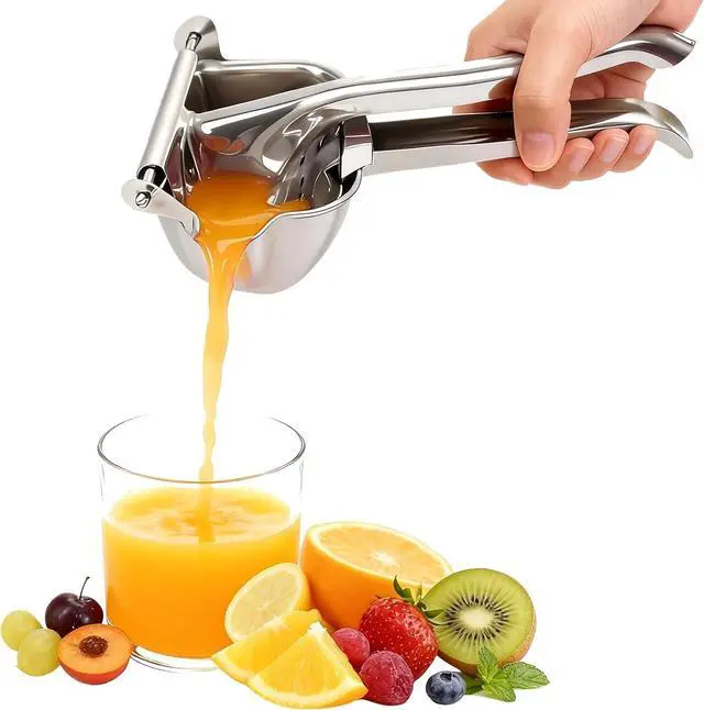 Main image of Real Stainless Steel Lemon Squeezer Citrus Juicer Hand Press Heavy Duty Manual Squeeze Juice Extractor Maker Orange Lime Grapefruit Presser