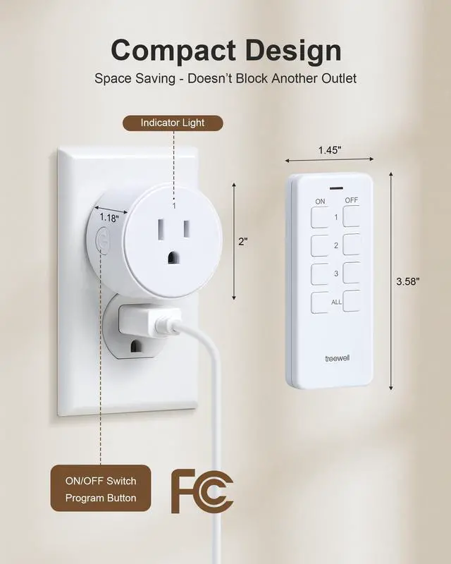 Alt view image 6 of 7 - Remote Control Outlet with All ON/Off Portable Magnetic Switch
