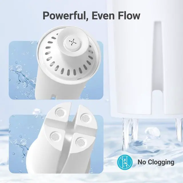 Alt view image 6 of 7 - CF06A Replacement for Brita® Filter, Brita® Water Pitchers and Dispensers, Classic OB03, Mavea® 107007, and More, NSF Certified Pitcher Water Filter, 1 Year Filter Supply, 6 Pack