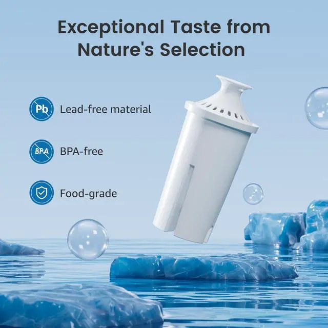 Alt view image 5 of 7 - CF06A Replacement for Brita® Filter, Brita® Water Pitchers and Dispensers, Classic OB03, Mavea® 107007, and More, NSF Certified Pitcher Water Filter, 1 Year Filter Supply, 6 Pack