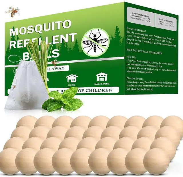 Main image of Mosquito Repellent Outdoor Patio 36 Balls - Mosquito Repellant Indoor & Outdoor for Yard Home Patio Travel Camping, Keep Mosquitoes Away from Door Patio
