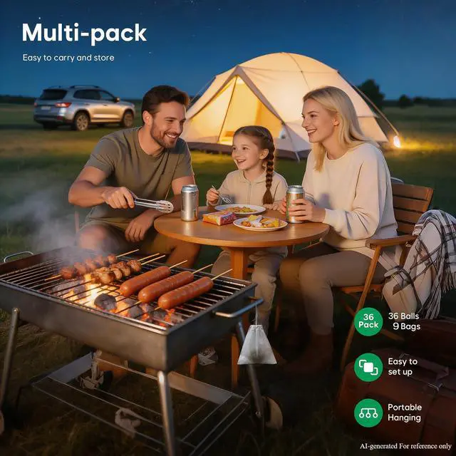 Alt view image 6 of 7 - Mosquito Repellent Outdoor Patio 36 Balls - Mosquito Repellant Indoor & Outdoor for Yard Home Patio Travel Camping, Keep Mosquitoes Away from Door Patio