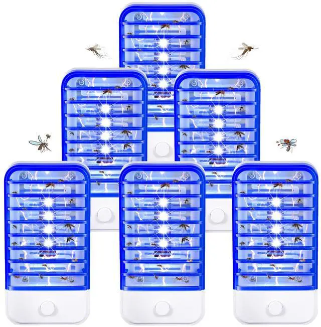 Main image of 2026 Bug Zapper Indoor Plug in Mosquito Zapper Indoor,Fruit Fly Zapper Insect Killer with 365nm Blue Light,Plug in Gnat Killer for Kitchen&Plant,6Pack Baby Safe Mosquito Killer for Nursery&Bedroom