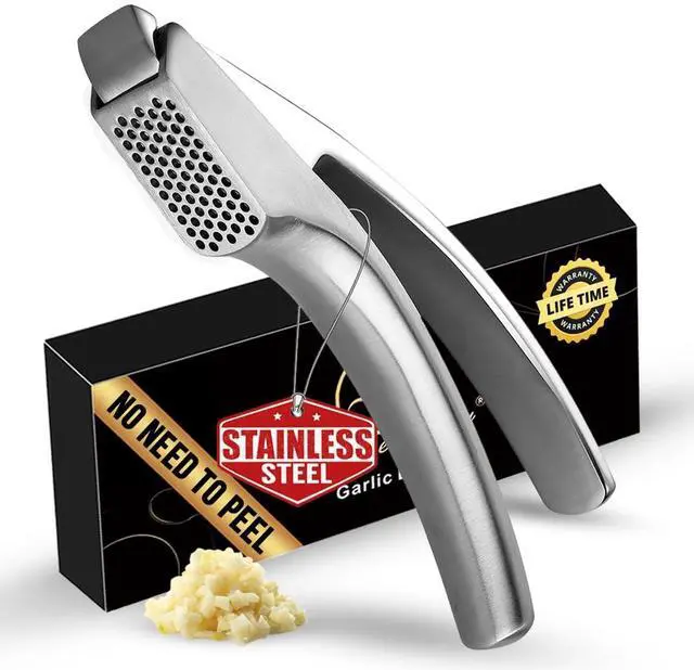 Main image of Lifetime Replacement Garlic Press, No Need to Peel, Fine Mince