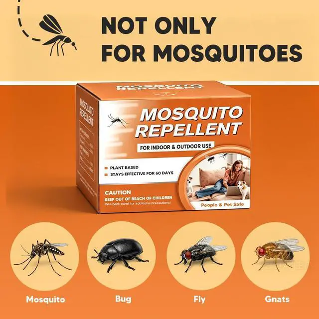 Alt view image 2 of 7 - Mosquito Repellent Outdoor Patio, Mosquito Deterrent for Yard, Indoor Mosquito Repellent Balls, Mosquito Repeller for Patio, Keep Mosquito Away, Covers 120 Sq. Ft, 60 Days Protection-8 Packs