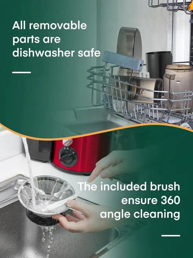 Alt view image 7 of 7 - Juicer Machine, Centrifugal Juicer 400 W Motor, 65MM Wide Chute for Whole Fruit and Vegetables, Juice Extractor with 3 Speeds, Upgraded Version Quick Juicing, Easy to Clean, BPA Free, Red