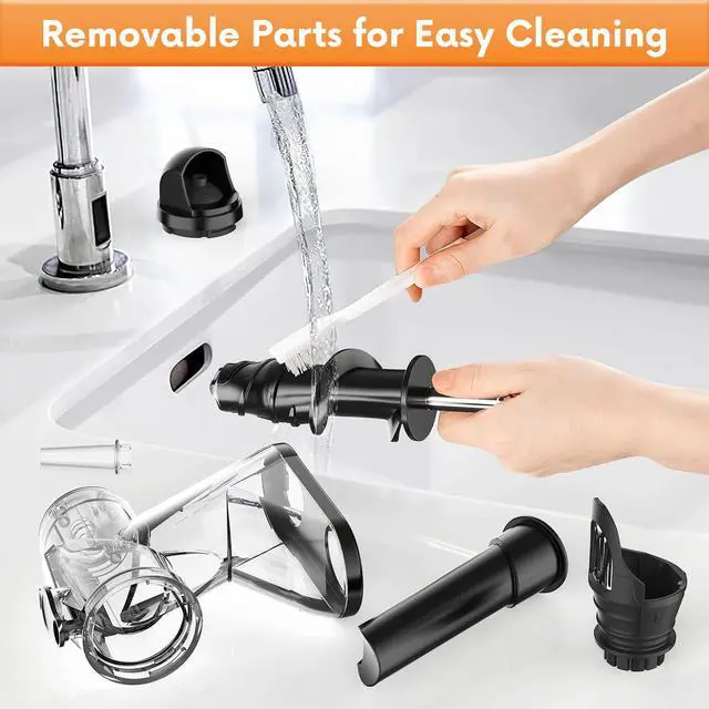 Alt view image 6 of 7 - Masticating Juicer Attachment for KitchenAid Stand Mixer, Cold Pressed Juicer Machine, Slow Juicer Attachment with Dual Feed Chute and Pusher