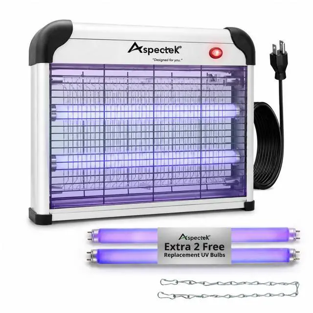 Main image of Electric Bug Zapper, 20W UV Bulbs, Fly, Mosquito, Gnat and Moth Control, Indoor and Covered Outdoor Use for Home, Garage, Patio and Farm, Includes 2 Replacement Bulbs